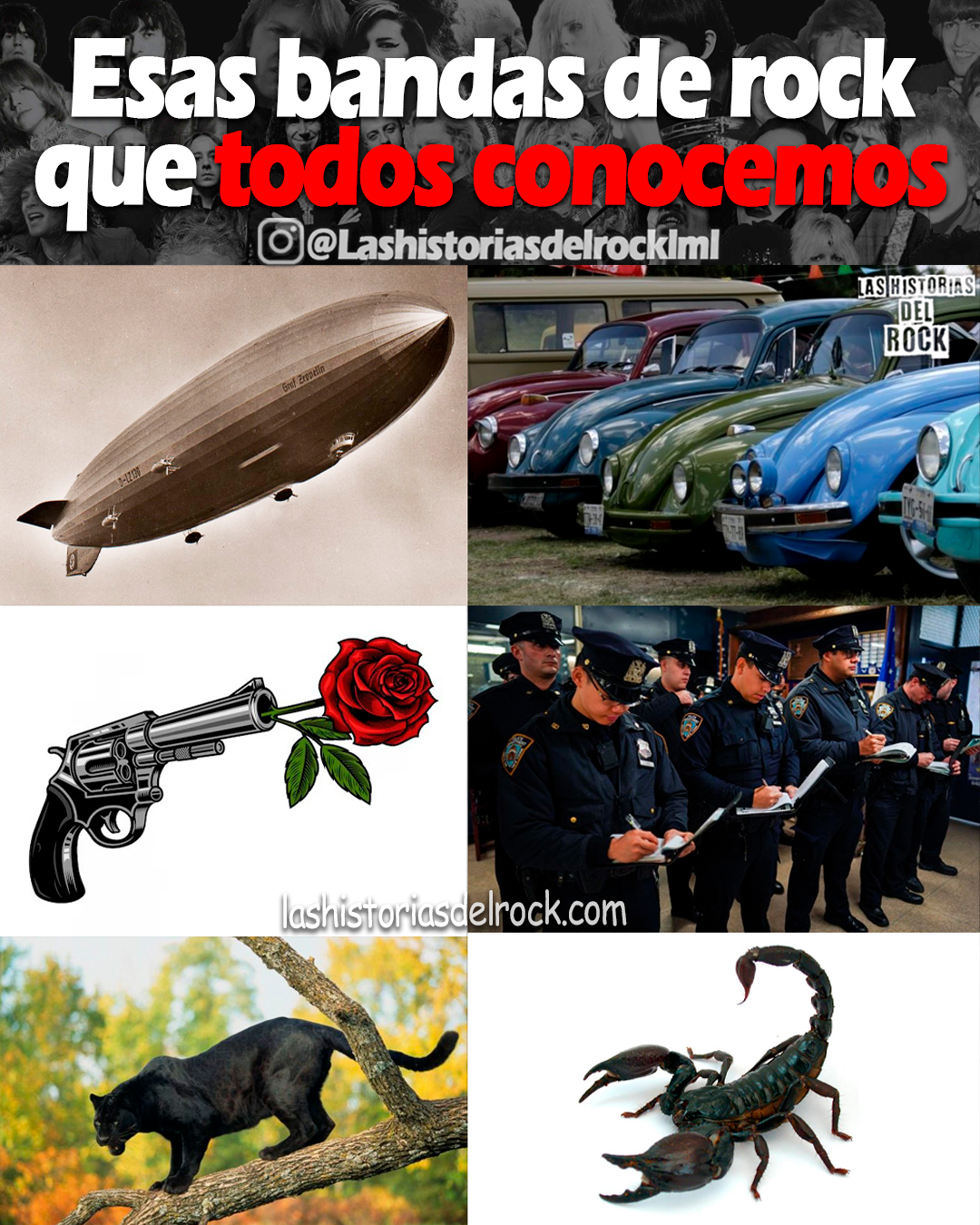 bandas de rock que todos conocemos