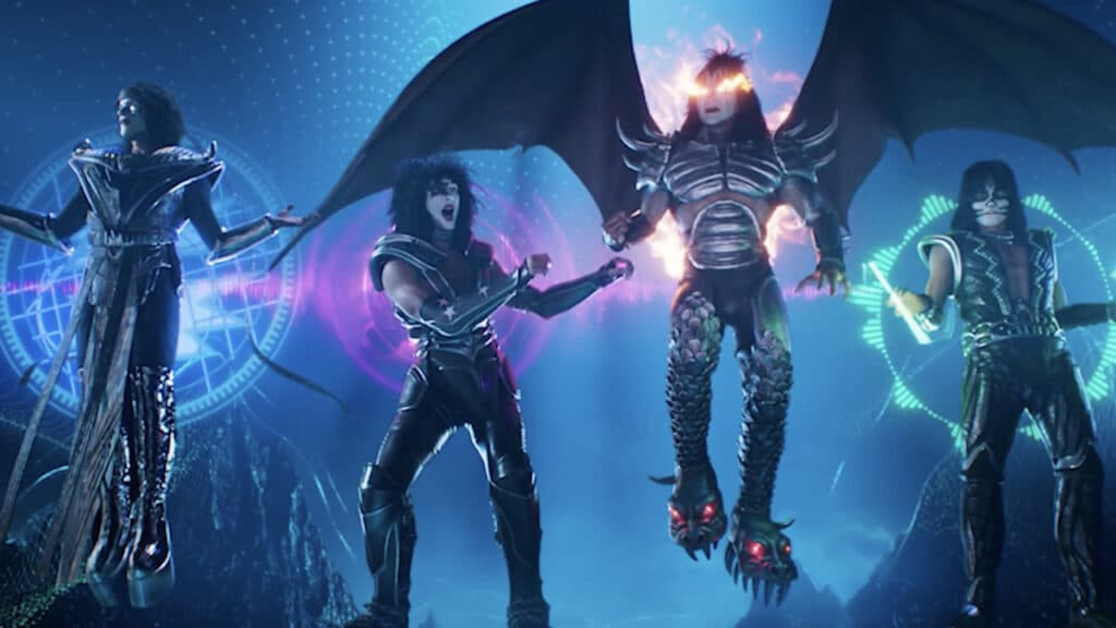 "Avatares digitales de KISS en el Madison Square Garden".