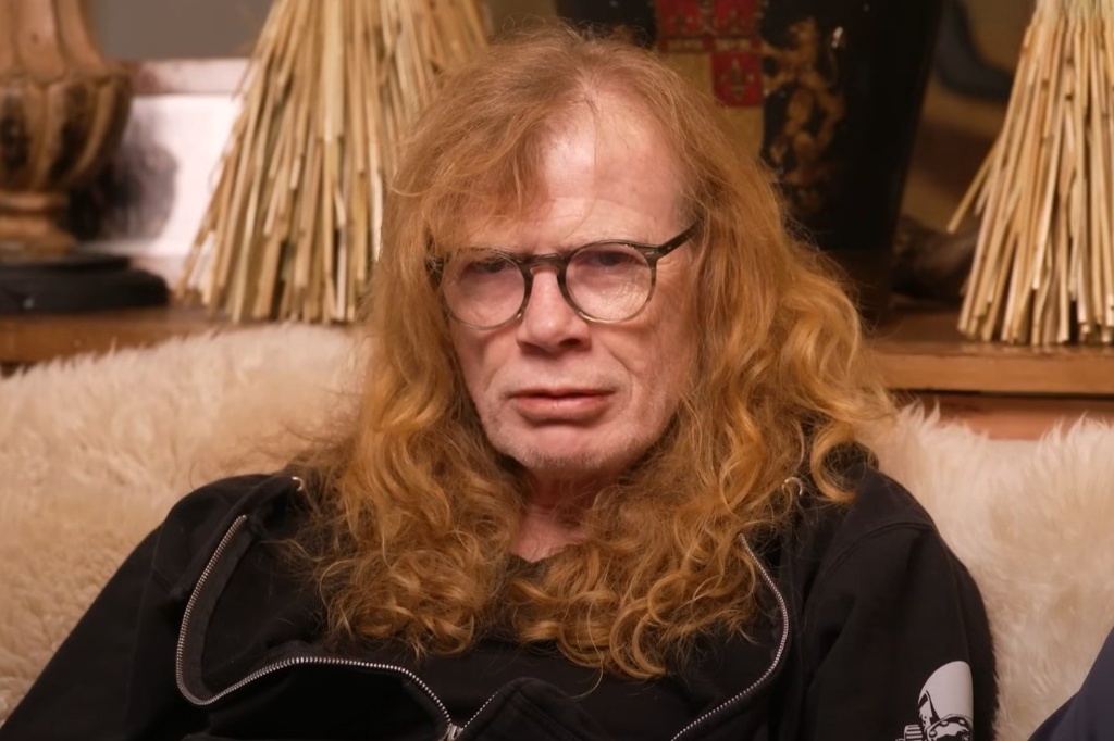 Dave Mustaine de Megadeth y Bruce Dickinson de Iron Maiden en concierto