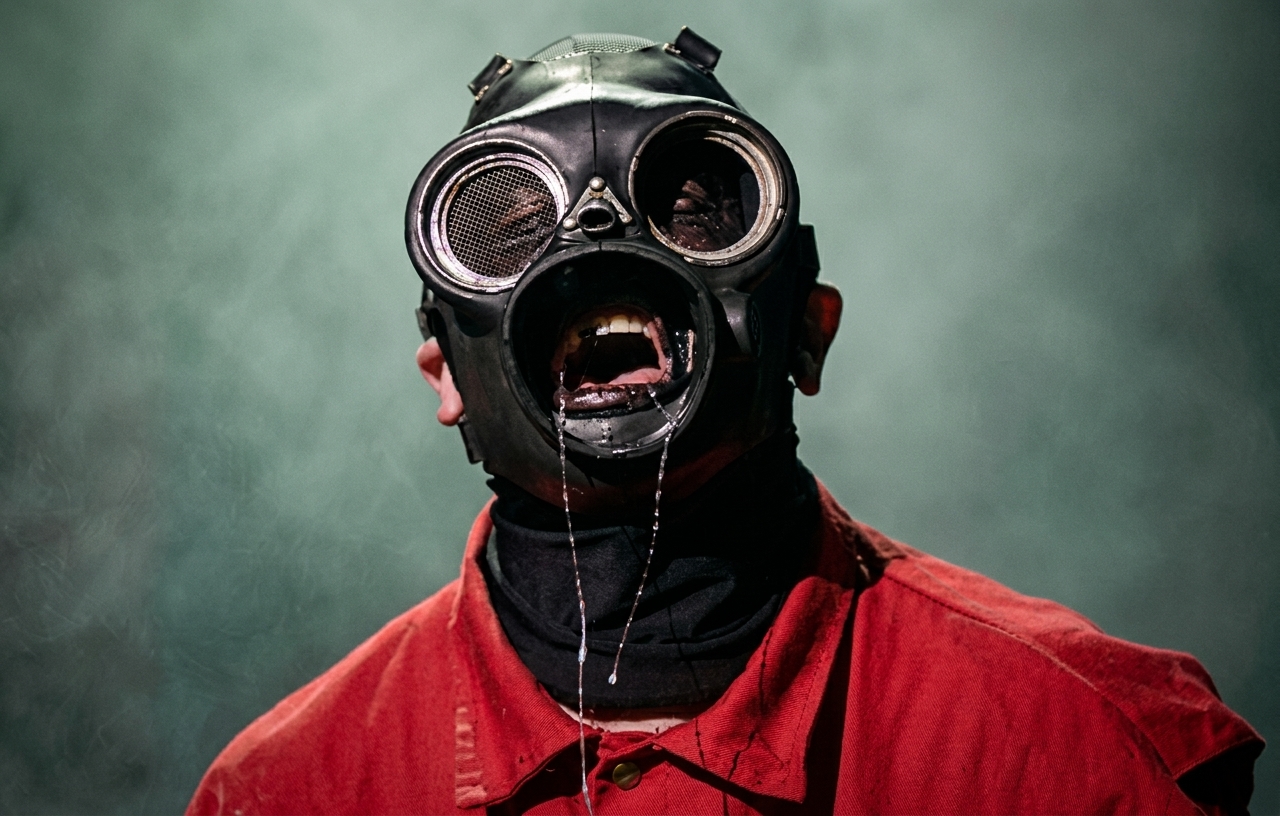 Sid Wilson DJ de Slipknot actuando en vivo con su máscara caracteristica