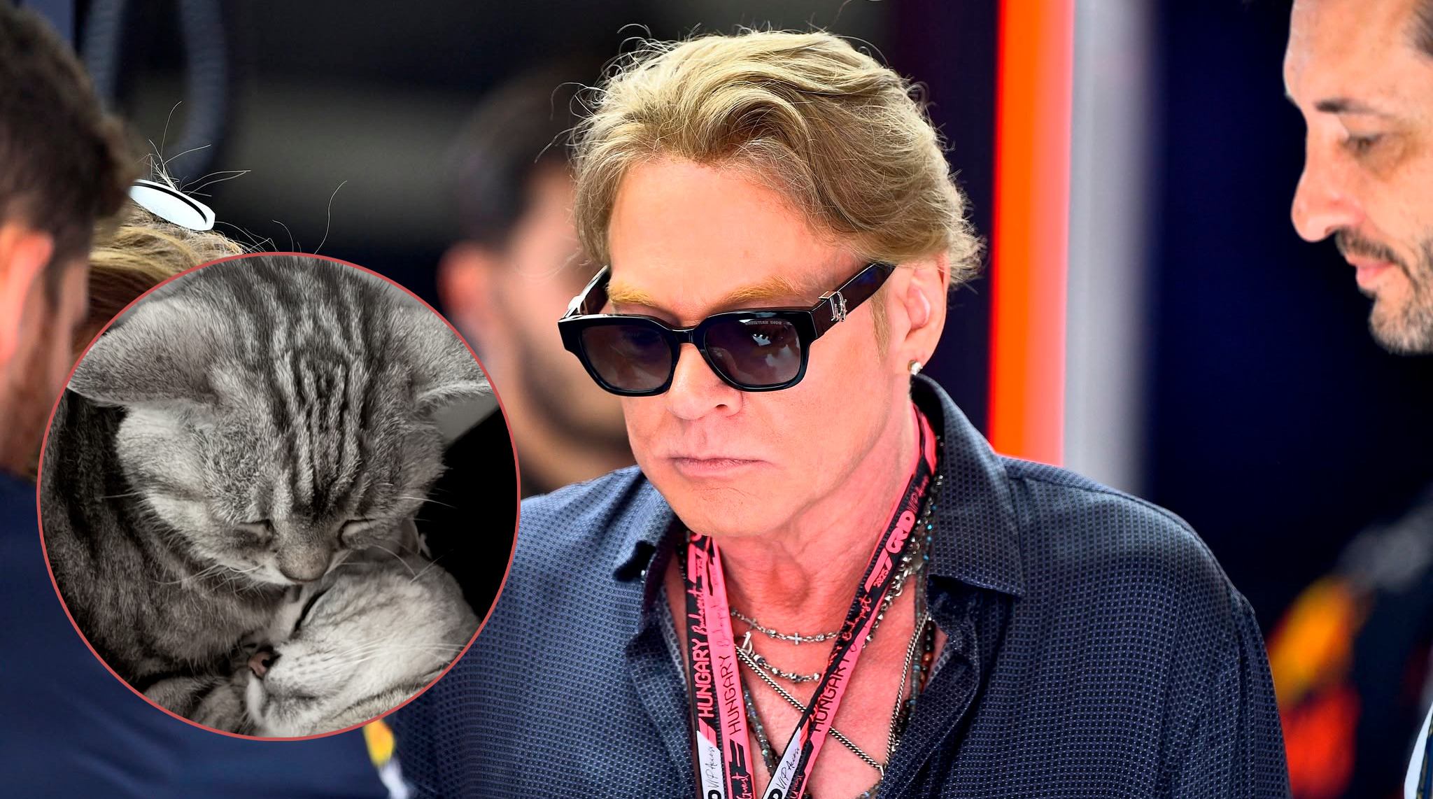 Axl Rose despide con emotivo mensaje a Whiskey, su gato de 16 años: "Un hijo, un hermano, un amigo" 1 Axl Rose vocalista de Guns N Roses junto a sus gatos Whiskey y Dijon