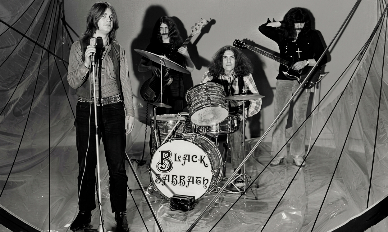 Tony Iommi y Black Sabbath en el estudio de grabación en 1970