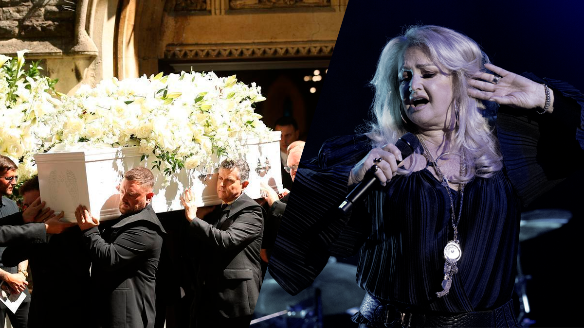 Cortejo fúnebre de Bonnie Tyler en Swansea Gales rodeado de fanáticos