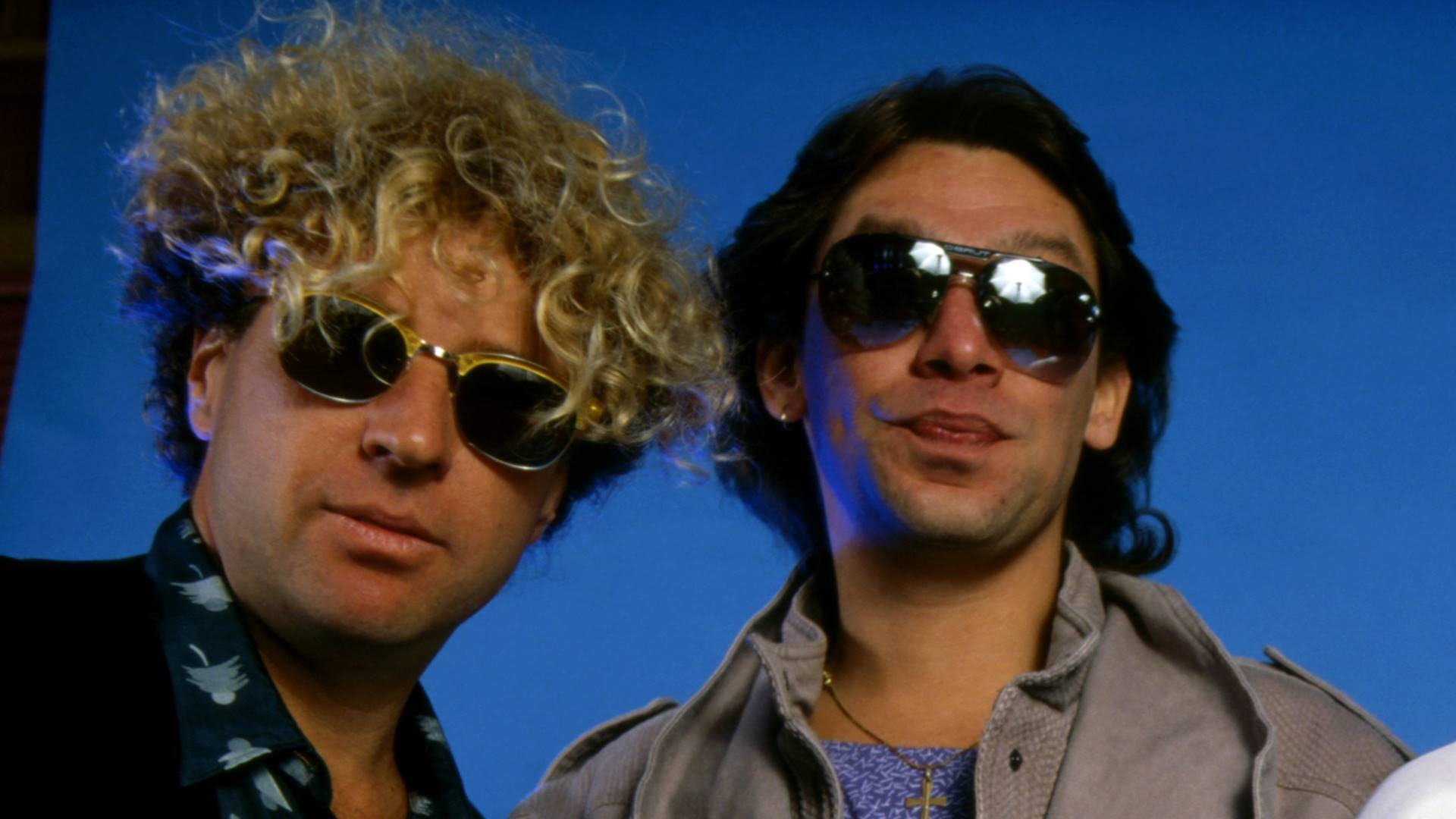 Alex Van Halen y Sammy Hagar durante la historia de Van Halen