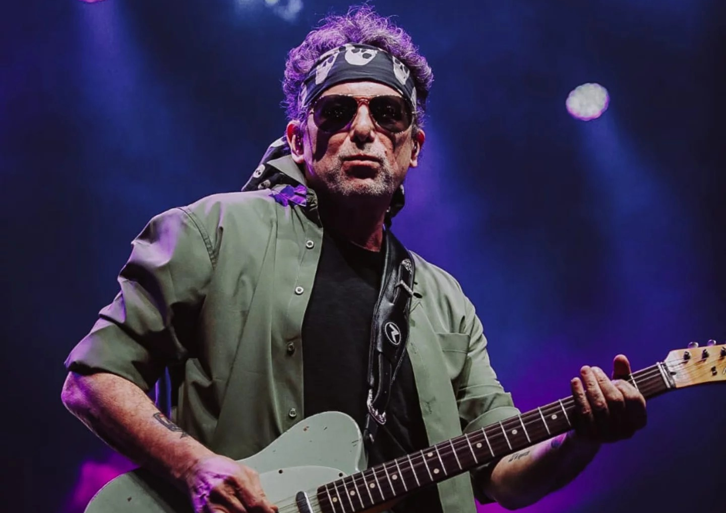 Andrés Calamaro durante su gira Como Cantor antes de su concierto en Lima
