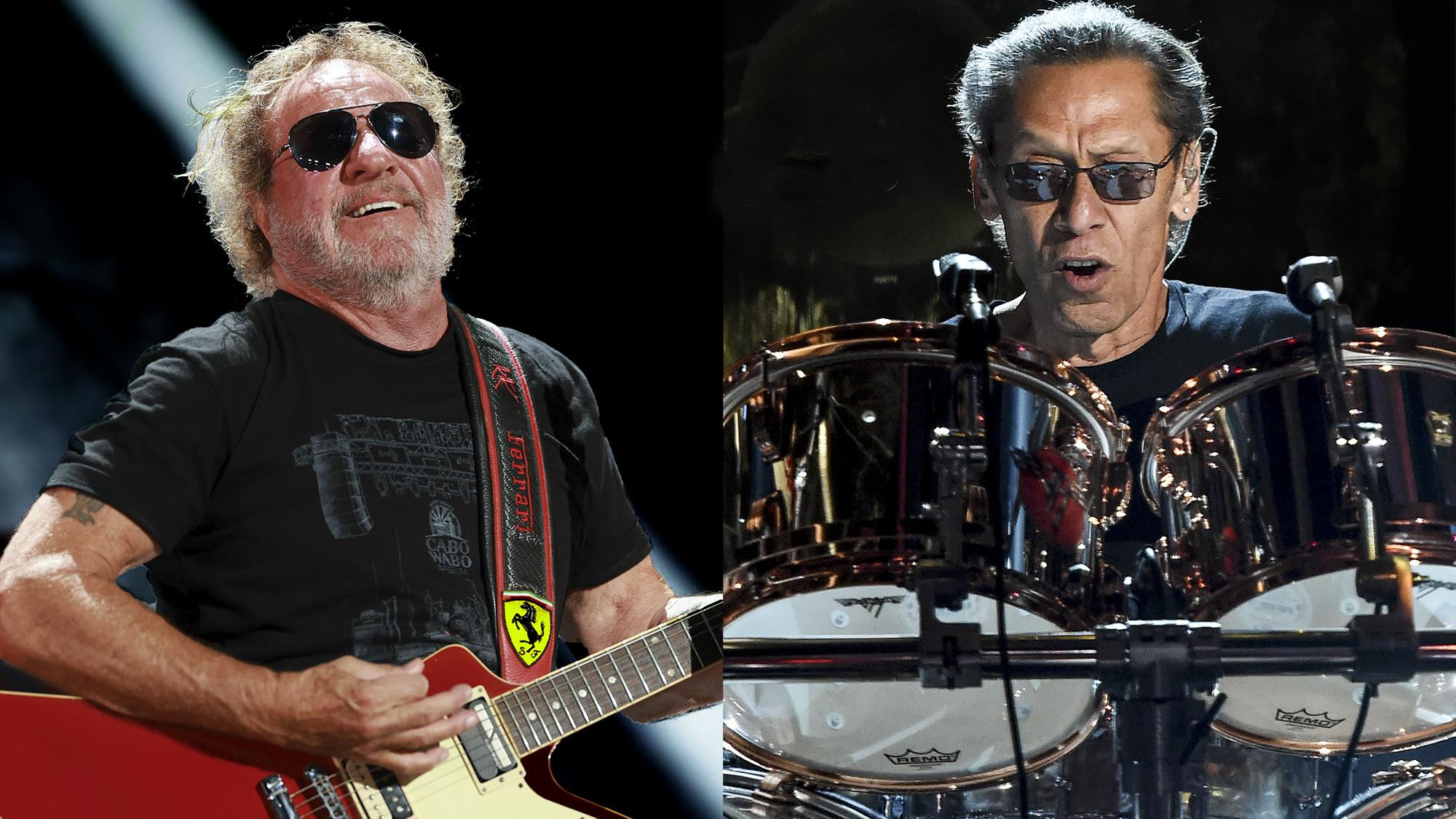 Sammy Hagar y Alex Van Halen durante la era de Van Halen