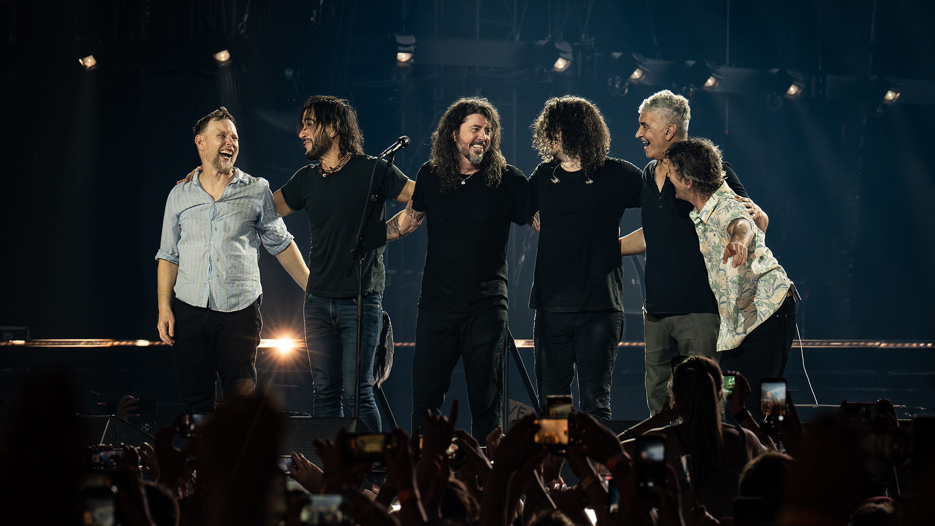 Foo Fighters durante la grabación de Vevo Extended Play en el Studio 606